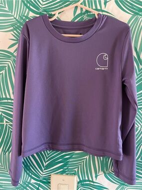 Carhartt Purple force sun defender lightweight graphic long sleeve tee sz 6 kids